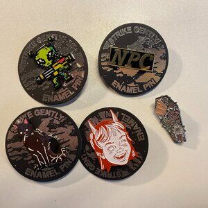 Lot of 5 Strike Gently Co Enamel Pins
